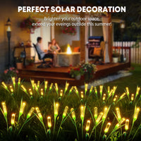 1 x RAW Customer Returns PUAIDA Solar Lights for Outdoor Garden, 2 Pack Firefly Solar Lights for Outdoor with Warm White Light, IP65 Waterproof Solar Garden Decoration for Balcony Terrace Outdoor - RRP €17.14