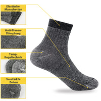 5 x Brand New Vihir 4 Pairs of Merino Wool Socks for Men and Women, Anti-Blister Socks, 80 Merino Wool Knitted Running Socks, Wool Socks for Business, Casual, Breathable - RRP €114.4