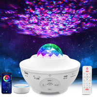 1 x RAW Customer Returns LED Smart Starry Sky Projector, WiFi Galaxy Night Light RGB Dimming, Star Projector Lamp with Alexa Google Assistant, Decorative Light with Bluetooth Speaker for Adults Children New Year Gifts - RRP €32.76