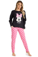 1 x RAW Customer Returns Disney Pajamas Women Long, Stitch Pyjama Women Set Black Pink Minnie, M  - RRP €28.75