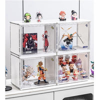 1 x RAW Customer Returns Siyecioa showcase display case, acrylic display case, glass display case, small plexiglass display case with door for action figures toys, mini figures, collectible figures, self-assembly with 3 layers 36 23 27cm  - RRP €32.75