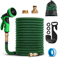 1 x RAW Customer Returns HOMEPROTEK - Expandable Hose 30 meters - Garden Hose with 9 Function Irrigation Gun - Rollable Garden Hose for Garden Irrigation with 1 2 and 3 4 Brass Connectors Garden Hose - RRP €39.34