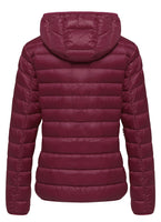 1 x RAW Customer Returns Wantdo Lightweight Packable Down Jacket Windproof Hooded Short Jacket Slim Fit Winter Warm Mountain Outerwear Women Wine Red XL - RRP €89.99