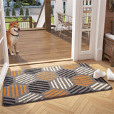 1 x RAW Customer Returns Color G doormat inside 80x120 cm, non-slip dirt trapper mat, washable doormat, large cleaning mat for entrance area, front door, inside and outside gray  - RRP €47.35