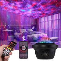 2 x RAW Customer Returns LED starry sky projector - Aibeau LED starlight projector with remote control Bluetooth speaker timer, rotating water wave projection lamp for room, party, home - RRP €34.28