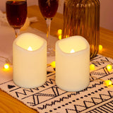 1 x RAW Customer Returns yunsheng 9 pieces flameless LED candles with remote control timer function, battery-operated LED candles flickering flame 7.5 x 10 cm , waterproof candle, indoor outdoor home decoration - RRP €27.22