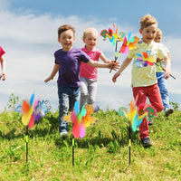 4 x Brand New Windmill for children, Darryy 54cm windmill for garden, windmill animal, windmill colorful, 3D windmill, windmill toy, plastic windmill, windmill decoration, windmill bee, ladybug, dragonfly, peacock C  - RRP €81.6