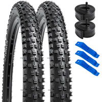 1 x RAW Customer Returns YunSCM 2-Pack 60TPI Nylon Puncture Proof 26 Inch Tire 26x2.10 Coat 54-559 and 2-Pack 26 Inch Tube AV32mm Valve Compatible Foldable 26x2.10 26x2.125 Bicycle Tires and Tubes - RRP €76.99