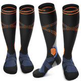 1 x RAW Customer Returns CAMBIVO compression stockings men women 2 pairs, support stockings 15-20 mmHg, padded compression socks, compression socks, breathable socks for sports, travel, flight, swelling, everyday life - RRP €18.14