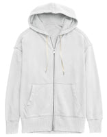 1 x Brand New Cicy Bell women s sweat jacket hoodie oversized hoodie full zip pullover tops plain basic sweatshirt with pockets white L - RRP €33.42