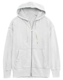 1 x Brand New Cicy Bell women s sweat jacket hoodie oversized hoodie full zip pullover tops plain basic sweatshirt with pockets white L - RRP €33.42