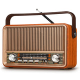 1 x RAW Customer Returns PRUNUS J-120 Vintage Wooden FM AM SW Portable Radio, Retro Bluetooth Speaker, Portable Radio with Enhanced 1800 mAh Rechargeable Battery, AC Power Available, Supports TF USB AUX. - RRP €39.99