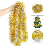 10 x Brand New HOWAF 6Pcs 12m Tinsel Christmas Tree, Gold Tinsel Christmas Garlands, Christmas Tree Garland, Christmas Tinsel Garland Decoration for Christmas Tree, Door, Stairs, Fireplace - RRP €129.9