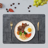 1 x Brand New Placemats leather set of 4 placemats PU artificial leather placemats, heat-resistant placemats, double-sided placemats, washable waterproof 43 x 30 cm place mats for home kitchen restaurant black - RRP €23.99