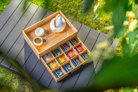 1 x RAW Customer Returns Josch Simply make tea box with tray - bamboo - 12 storage compartments for tea bags - gift idea for young and old - a good idea at any time - RRP €40.33