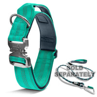 1 x RAW Customer Returns Black Rhino Tactical Dog Collar, Ultra Soft Neoprene Padded Dog Collars for Medium Large XL Dogs, Heavy Duty Metal Buckle, Padded Handle for Dog Training Large, Aqua  - RRP €16.99