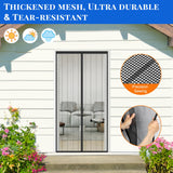 1 x RAW Customer Returns MYCARBON fly screen balcony door, magnetic insect protection balcony door 120x240cm, 3.8 cm wide adhesive strip, stronger magnets, no drilling, easy installation, cannot be shortened, black - RRP €20.21