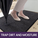 1 x RAW Customer Returns DEXI dirt trapper mat, non-slip doormat for indoor and outdoor use, washable entrance carpet, absorbent doormat - cleaning mat 60 x 90 cm, black-grey - RRP €29.99