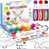 1 x RAW Customer Returns Ohuhu Washable Bingo Dabbers, 8 Colors Dot Markers for Toddlers 40 ml with a Blank 30 Pages Kids Activity Book for Preschool Non-Toxic Water-Based Dot Art Markers - RRP €16.99