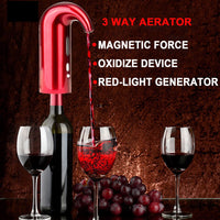 1 x RAW Customer Returns Electric Red Wine Decanter Design Magic Smart Decanter One Button Wine Aerator Quick Pourer for BBQ Family Festival Wine Accessories Gift - RRP €42.34