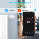 1 x RAW Customer Returns SALCAR WIFI Thermostat Connect Directly Thermostatic Valves for Radiators Compatible with Amazon Alexa Google Assistant Tuya Programmable Thermostatic Valve No Gateway Required - RRP €40.33