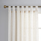 1 x RAW Customer Returns VOILYBIRD Curtain Loop Curtain Set of 2 for Living Room Natural Linen HxW 260x140 - RRP €39.31