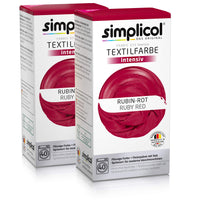 1 x RAW Customer Returns simplicol Textile Dye Intensive 18 Colors , Ruby Red 1804 Pack of 2, Dark Red Easy to dye in the washing machine, all-in-1 complete pack - RRP €19.49