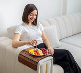 1 x RAW Customer Returns SIABELLE Sofa Armrest Tray, Flexible Sofa Arm Tray Table, Portable Coaster for Drinks, Snacks, Phone, TV Remote Control.- 44x30cm  - RRP €29.99