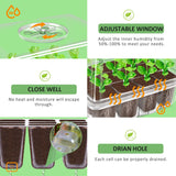 1 x RAW Customer Returns YAUNGEL indoor greenhouse propagation box, 10 pieces 120 cells mini greenhouse propagation set with raised lid, seedling starter trays greenhouse propagation tray with lid for plants, transparent - RRP €19.15