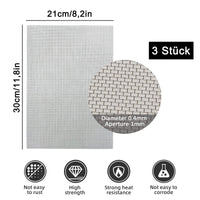 1 x Brand New 3 Pieces Stainless Steel Wire Mesh 20 Mesh, 304 Stainless Steel Wire Mesh, Easy to Cut, 21 30 cm - RRP €21.6