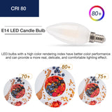 1 x RAW Customer Returns FLSNT Dimmable E14 LED candle lamp for chandeliers, 5.5W replaces 40W , 550LM E14 LED filament light bulb, C35 LED bulb in candle shape, 2700K warm white, E14 LED Edison light bulb, pack of 6 - RRP €24.19