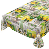 1 x RAW Customer Returns ANRO tablecloth oilcloth washable oilcloth tablecloth oilcloth tablecloth spring motif flowers photo print 200x140cm - RRP €18.1