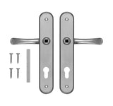 1 x RAW Customer Returns ADGO door handle - handle set - doorknob - front door handle - door handle set inside - 72 mm - door handles - long plate set - profile cylinder - room doors - door handles inside doors - RRP €11.59