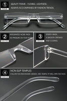 1 x RAW Customer Returns VEVESMUNDO Men s Rimless Reading Glasses Plastic Frameless Reading Aid Visual Aid 1.0, 1.5, 2.0, 2.5, 3.0, 3.5, 4.0 5 Pack Transparent Lenses Glasses, 1.5  - RRP €20.16