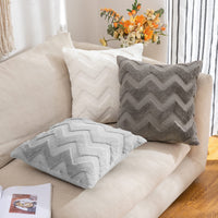 4 x Brand New MIULEE Cushion Covers 2 Pieces Cushion Covers for Living Room Kitchen Soft Modern Polyester for Balcony Sofa Chair Office 30X50 CM Light Gray - RRP €65.32