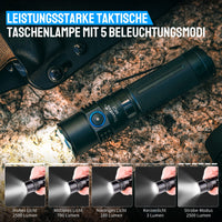 1 x RAW Customer Returns TrustFire Flashlight LED Rechargeable, MC3 LED Flashlight Extremely Bright 2500 Lumens Tactical Flashlight IP68 Waterproof Flashlight with 21700 Battery 5 LIGHT MODES Mini Flashlight for Hunting Emergencies - RRP €59.65