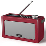 1 x RAW Customer Returns i-box DAB DAB Plus Radio FM Radio with Bluetooth, Portable Digital Radio Retro Bluetooth Radio with rechargeable battery for up to 15 hours of playback, LCD screen, Aux and headphone connections - RRP €51.42