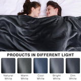 1 x RAW Customer Returns KANKAEU fluffy cuddly blanket 230 x 270 cm, 380GSM super soft and delicate fleece blanket, fluffy blanket, cuddly blanket as a sofa blanket, flannel blanket, couch blanket, dark grey - RRP €26.53