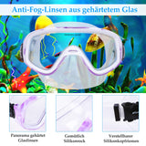 1 x RAW Customer Returns Children s Snorkel Set Snorkeling Diving Goggles with 180 Panoramic Field of View Diving Mask Snorkel Mask Diving Set Waterproof Snorkel Goggles for Boys Girls Purple  - RRP €15.11