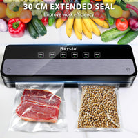 1 x RAW Customer Returns Raycial 5-in-1 vacuum sealer 85 kpa for wet and dry food vacuum sealer, including roll holder, with cutter, bag and vacuum hose - RRP €54.44