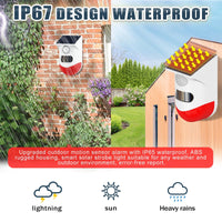 1 x RAW Customer Returns WiFi solar outdoor motion detector alarm, 130db remote control Tuya APP remote monitoring IP67 waterproof 24 hours 5 modes, suitable for outdoor home alarm systems on farms, barns, yards and gardens - RRP €39.56