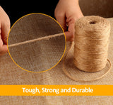 1 x RAW Customer Returns Jute twine 2x100m 6-ply cord craft cord Absofine natural jute craft cord for household garden DIY crafts decoration - RRP €12.1