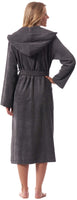 1 x RAW Customer Returns Morgenstern women s bathrobe with hood, cotton, terry cloth, long, gray, size LI 44 46 - RRP €50.36