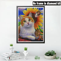 1 x Brand New Yeerum DIY 5D Diamond Painting Kit Cat, 5D Diamond Painting Animal Full Painting by Numbers Adult Embroidery Rhinestone Cross Stitch Art Craft Supplies for Home Wall Decoration 30 40 cm - RRP €10.5