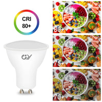 1 x RAW Customer Returns GY GU10 LED warm white lamp, 8W 2700K 800 lumen warm white light bulbs, replaces 80W halogen bulbs, beam angle 120 reflector lamps, non-dimmable bulbs, 12 pieces 1 pack energy class E  - RRP €18.65