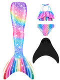 1 x RAW Customer Returns SPEEDEVE Girls Mermaid Tail Mermaid Fin Bikini Set - RRP €43.36