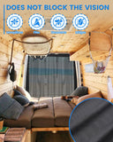 1 x RAW Customer Returns SUPAREE 6 x 5 mosquito net car tailgate insect protection car tailgate mosquito net motorhome rear universal with velcro and two-sided zipper for van camping black net  - RRP €54.6