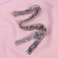 1 x RAW Customer Returns ULTNICE Crystal Rhinestone Dress Sash Belt DIY Hats Shoes Bag Embellishments 1m Blue  - RRP €20.4