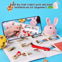 9 x Brand New Yofuly Crochet Kit for Beginners, 8 PCS Crochet Animal Set for Adults and Kids, Crochet Kit for Beginners as Gifts, Learn Crochet Kits with Step-by-Step Video Instructions - RRP €242.91