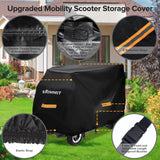 1 x RAW Customer Returns 420D electric scooter cover - Waterproof UV-resistant - Universal fit for most mobility scooters - Extra-strong elastic band - Ideal cover for indoors outdoors L 124x58x99 cm  - RRP €29.99